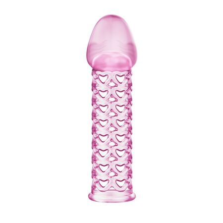 Розовая насадка на фаллос с закрытой головкой Male-Wear Net Sleeve